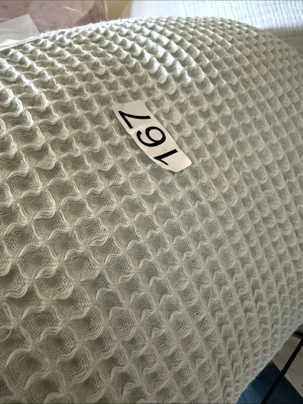 Organic King Waffle Knit Blanket in Mist - Retail $109